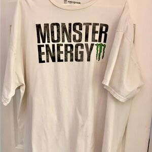 Monster Energy White Short Sleeve Tee for Men